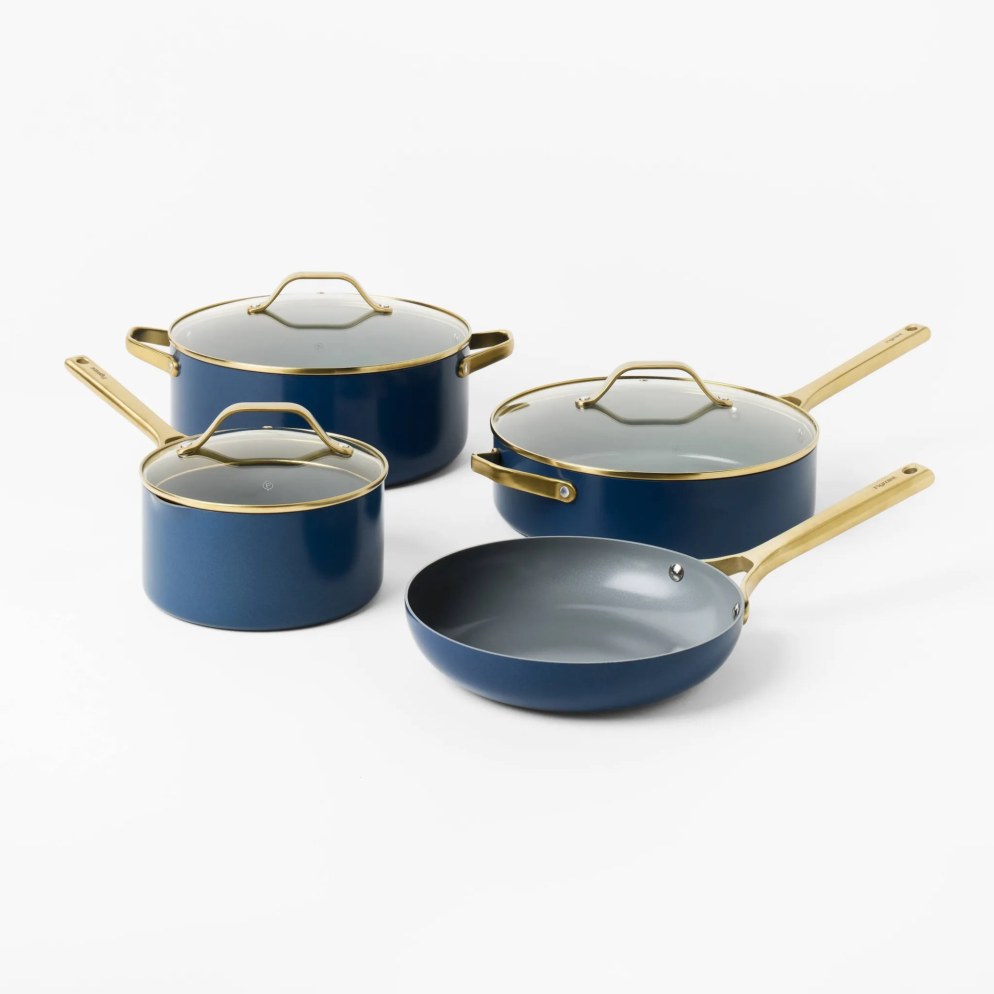 7pc Nonstick Ceramic Coated Aluminum Cookware Set (See Description) - Kaedas