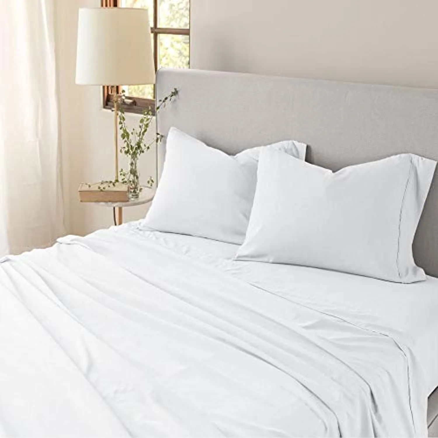 Jennifer Adams Eternal King Sheet Set - Luxurious White Bedding - Kaedas