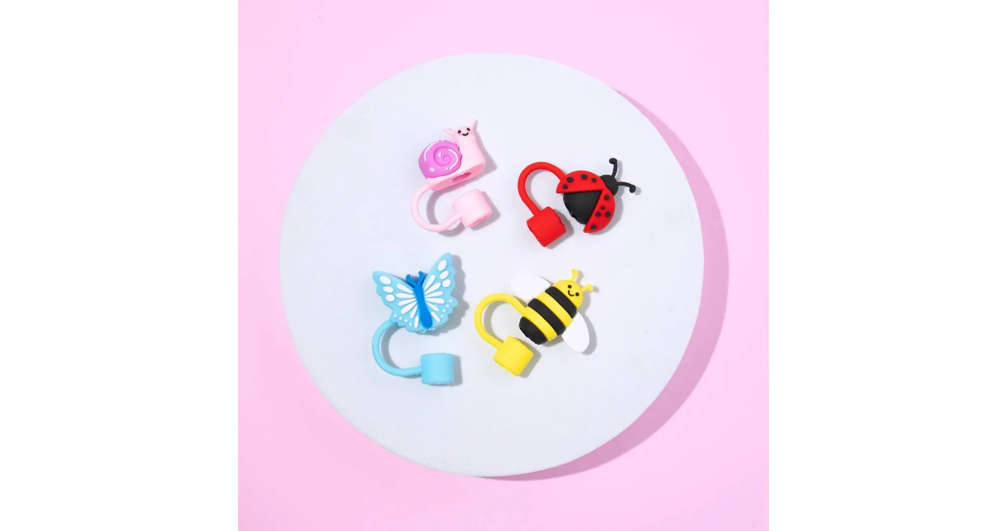 4pk Animal Straw Toppers - Kaedas