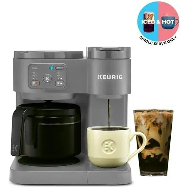 Duo K-Duo Essentials Hot & Iced Single-Serve K-Cup Pod Coffee Maker (See Description) - Kaedas