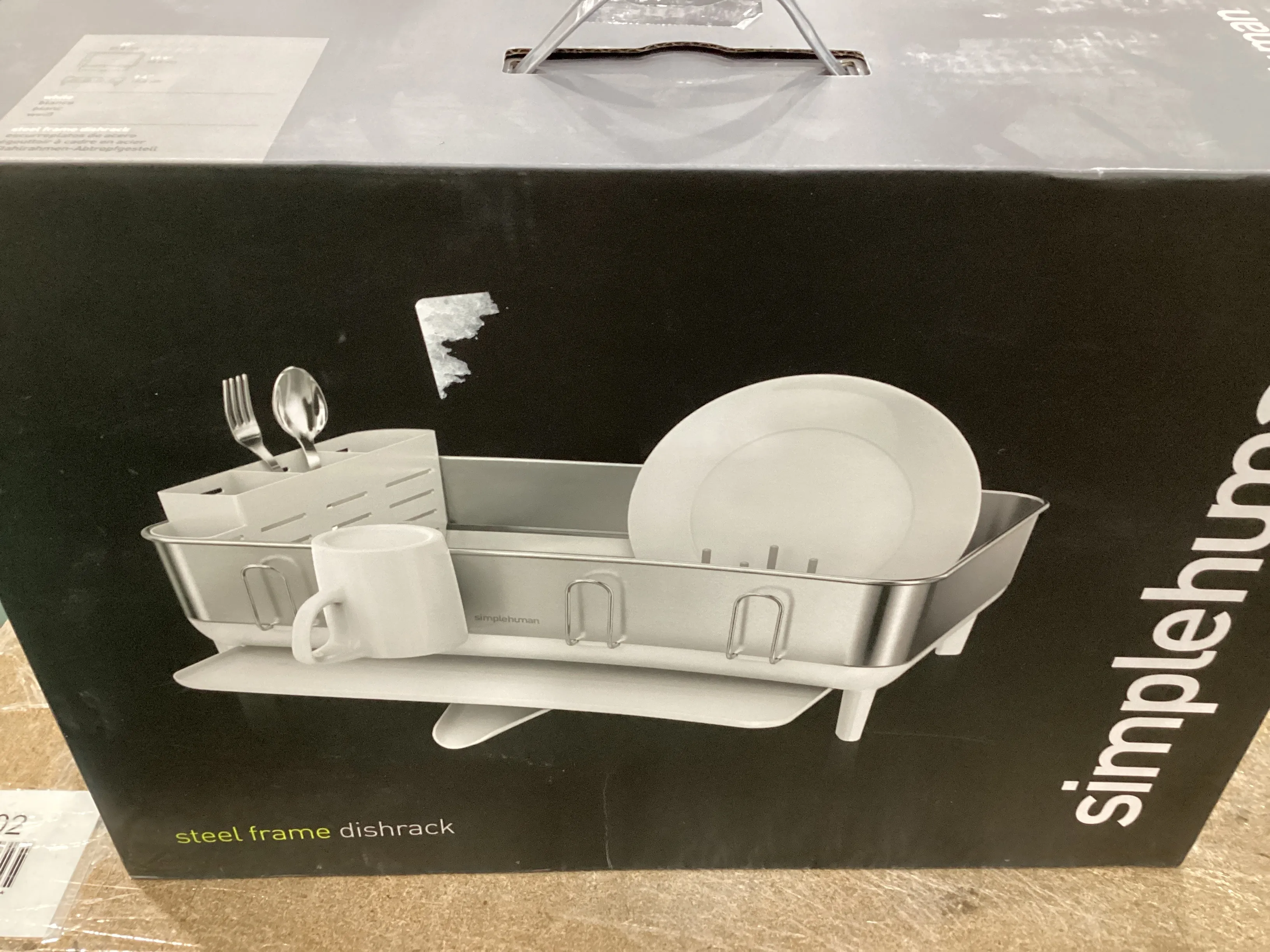 Simplehuman Steel Frame Dish Rack White and Stainless - Kaedas