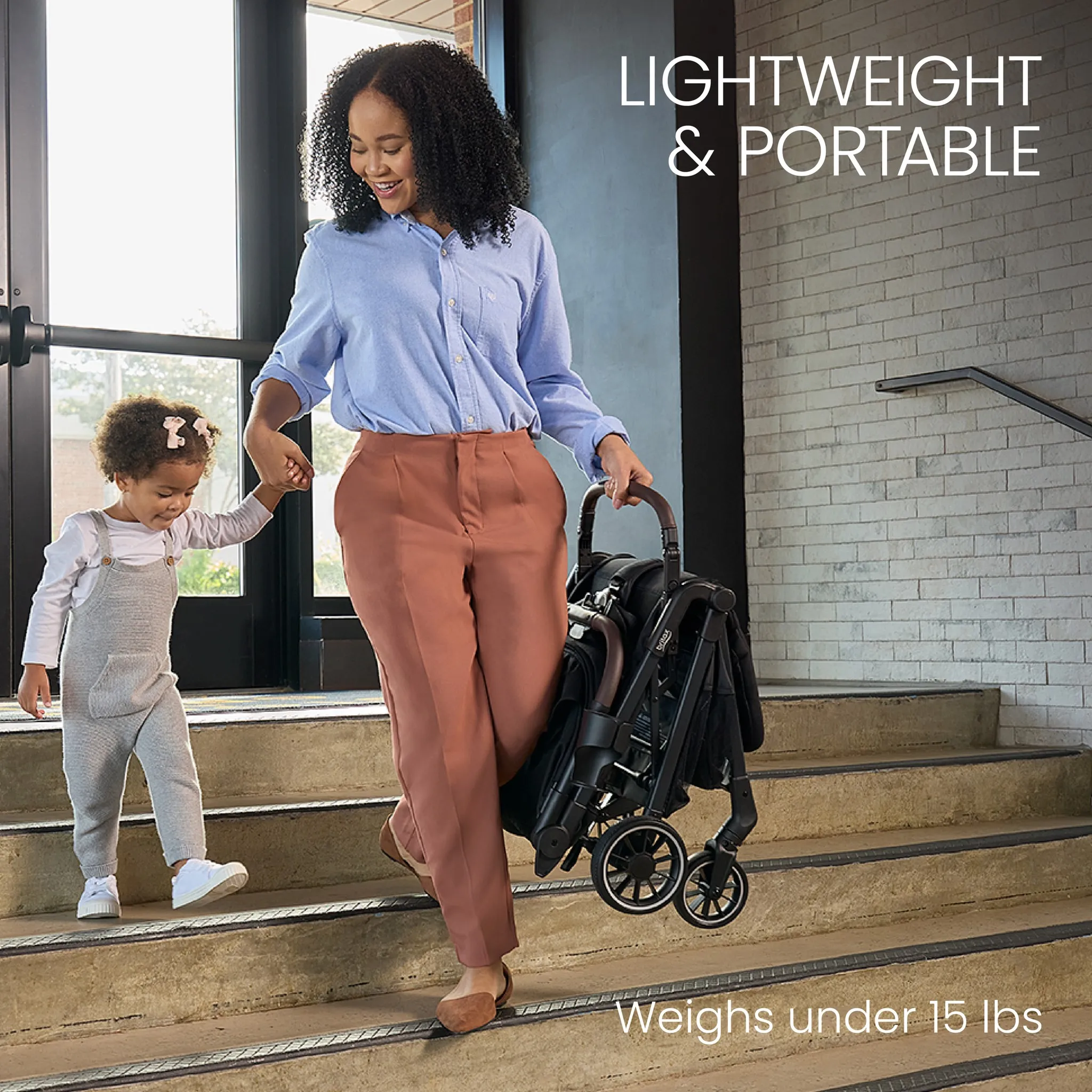 Juniper Compact Stroller, Lightweight Fold-and-Go Design - Raven Black - Kaedas