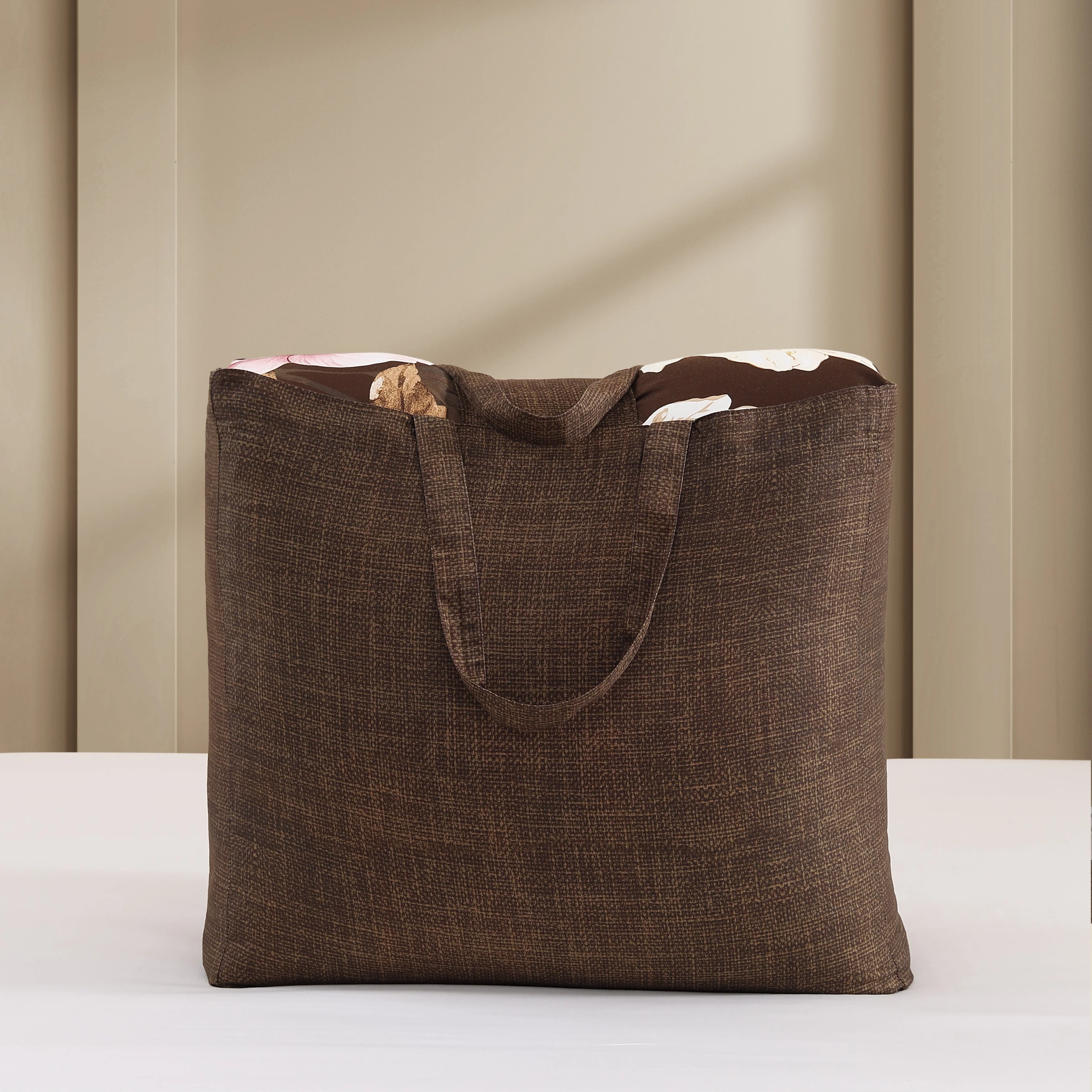 Bebejan Floral Garden on Mocha 5 Piece Reversible Comforter Set - Kaedas