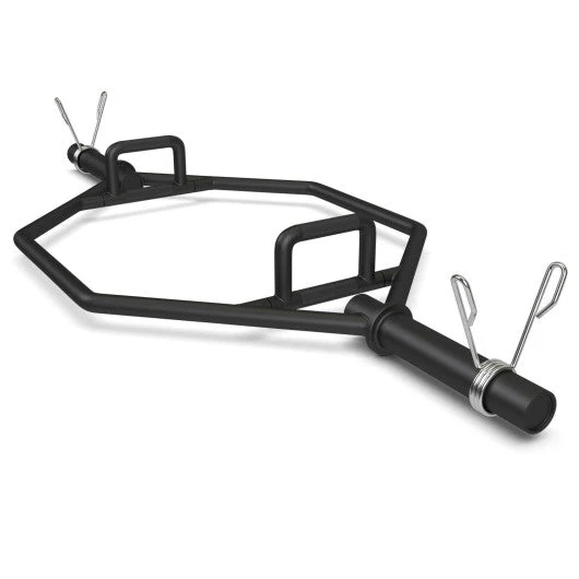 56 Inch Olympic Hexagon Deadlift Trap Bar With Folding Grips Powerlifting-Black - Kaedas