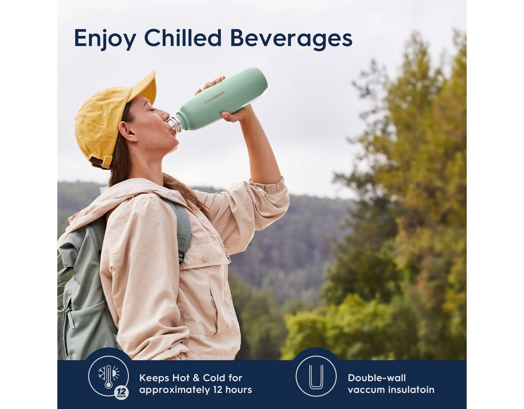 GO Metal Water Bottle Sand: Stainless Steel - Kaedas