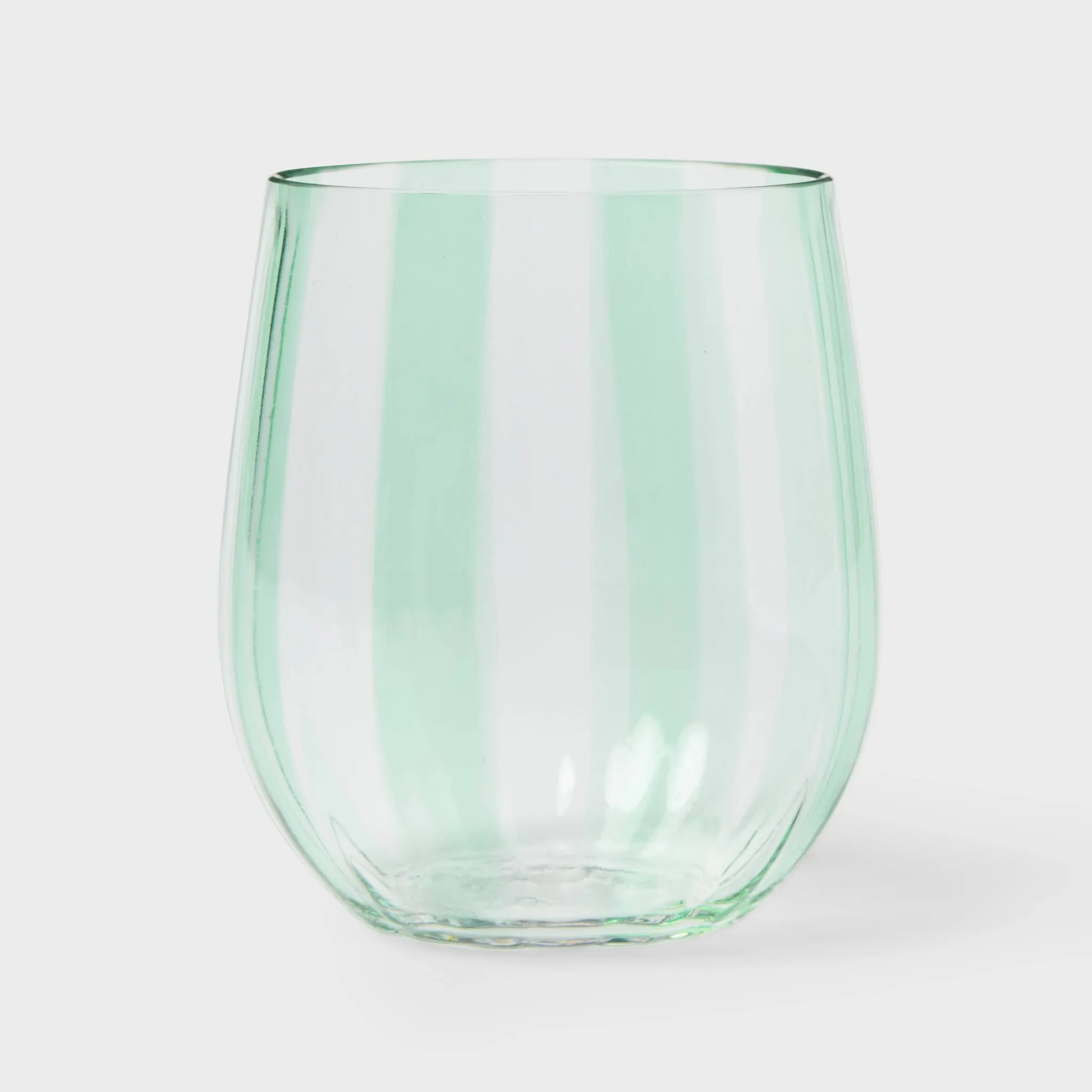 4pk 14 fl oz Striped Stemless Wine Glasses - - Kaedas