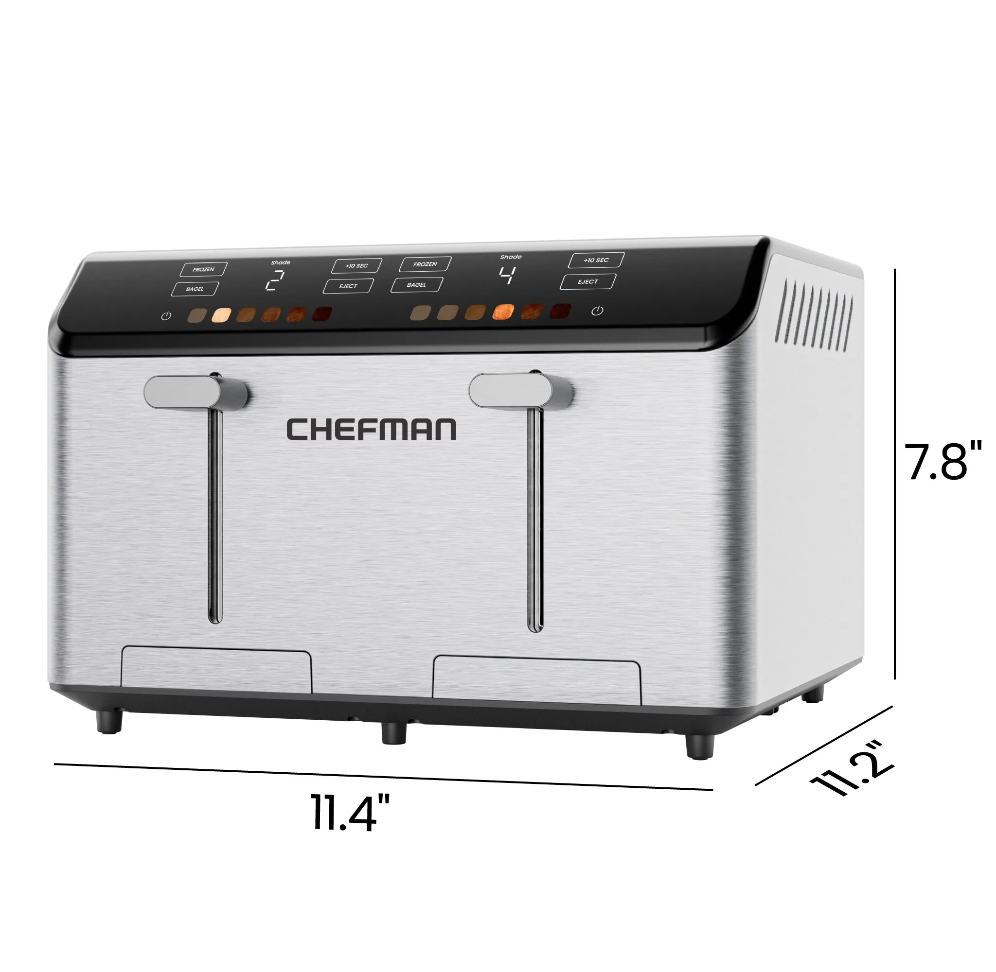 Smart Touch™ 4 Slice Digital Toaster with 6 Touchscreen Shade Settings – Stainless Steel - Kaedas