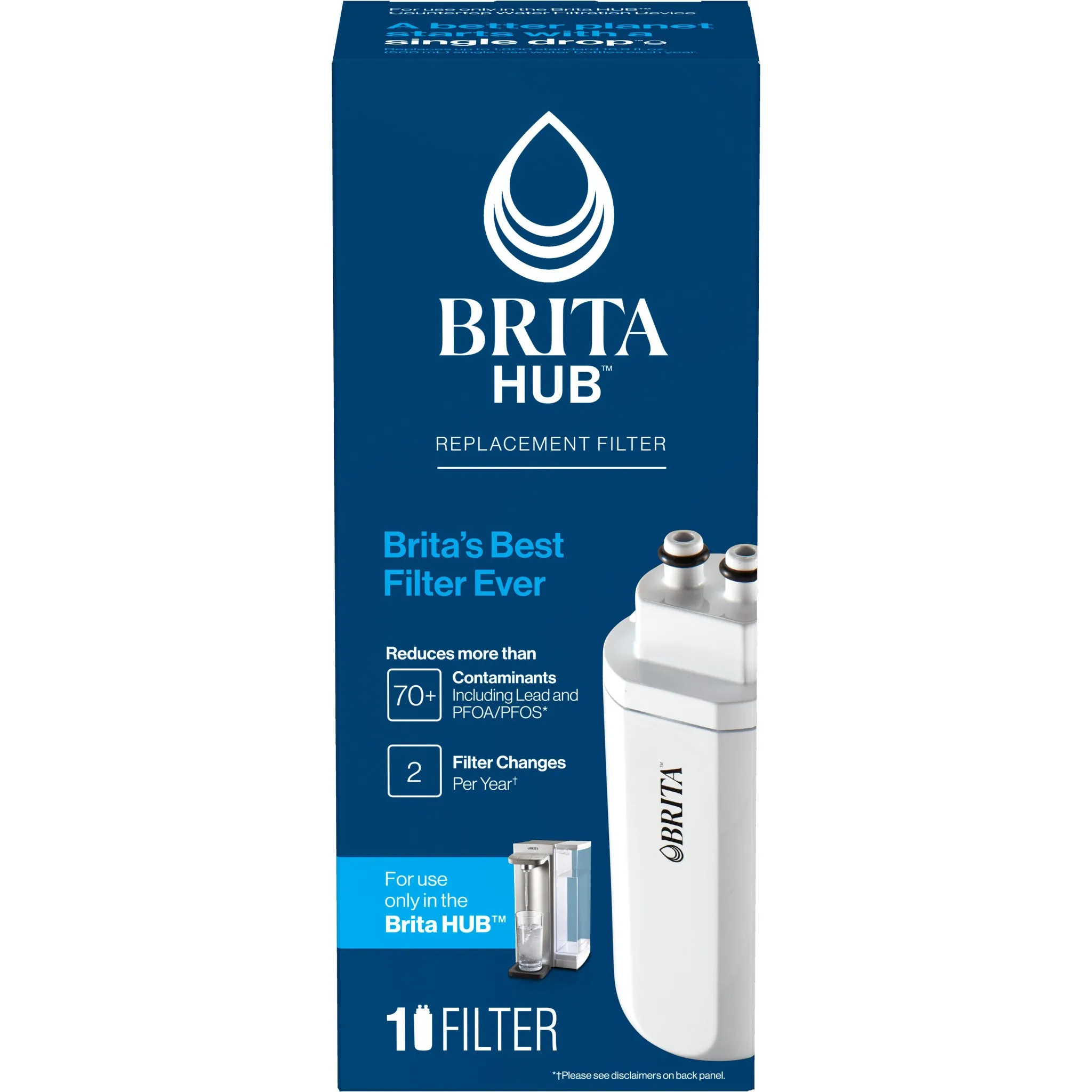 Brita Hub Replacement Water Filter - Filtration System for Brita Pitchers - Kaedas