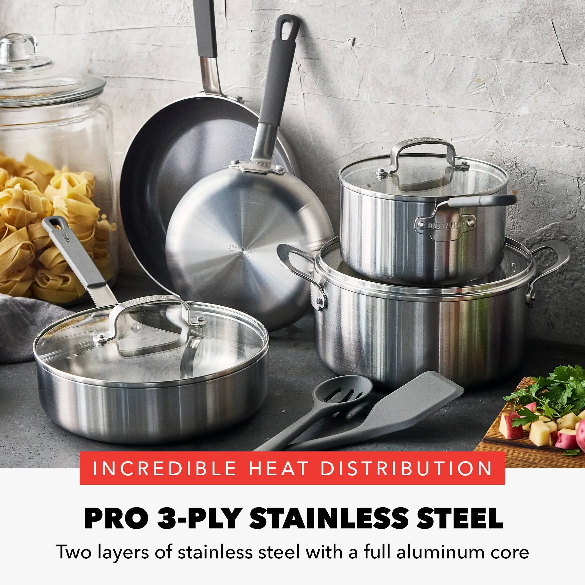 10pc Stainless Steel Cookware Set - Kaedas