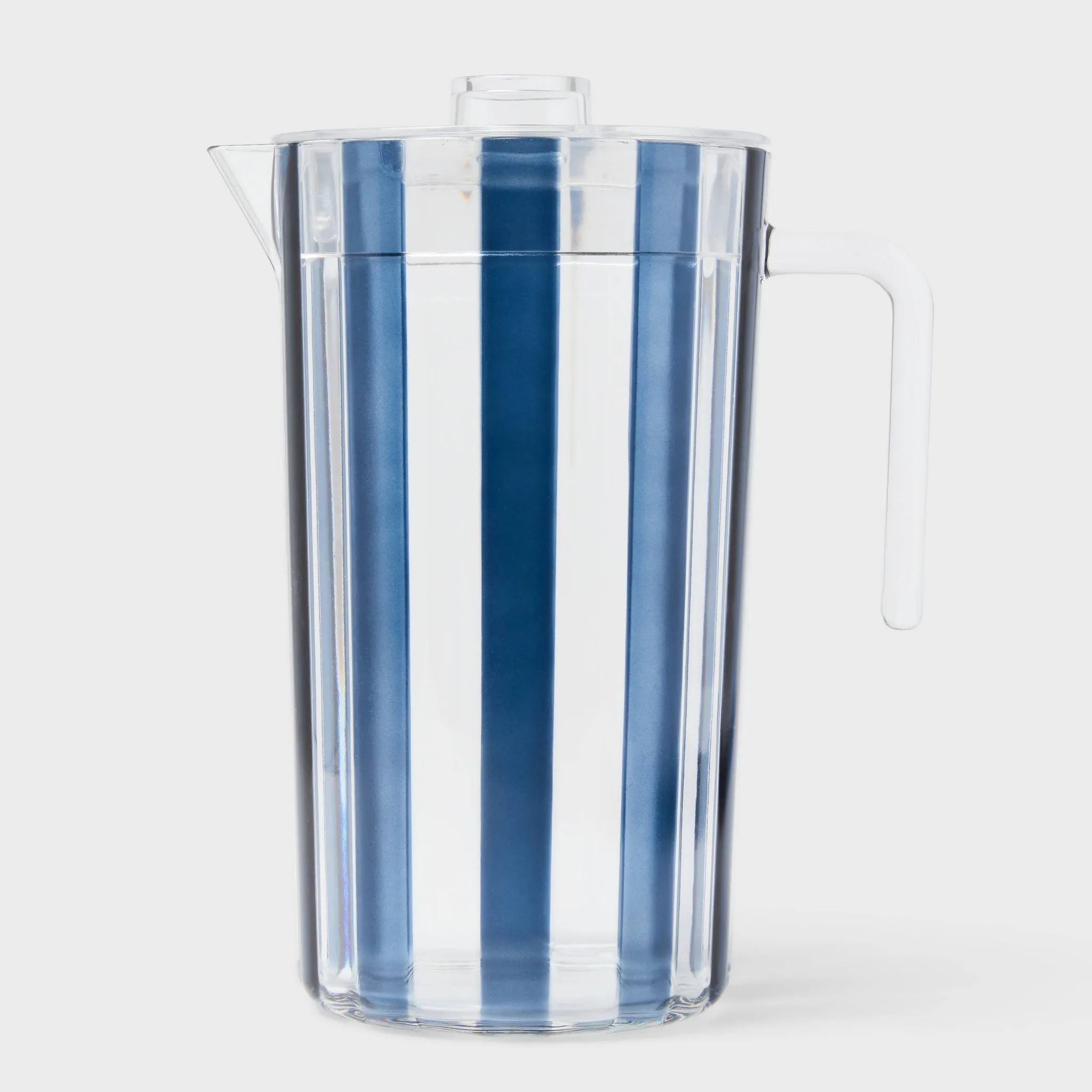 70 fl oz Striped Beverage Picher Navy Blue - ™ - Kaedas