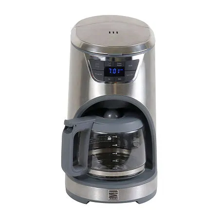 Elite 12-Cup Silver Drip Coffee Maker with Aroma Control, Reusable Filter - Kaedas