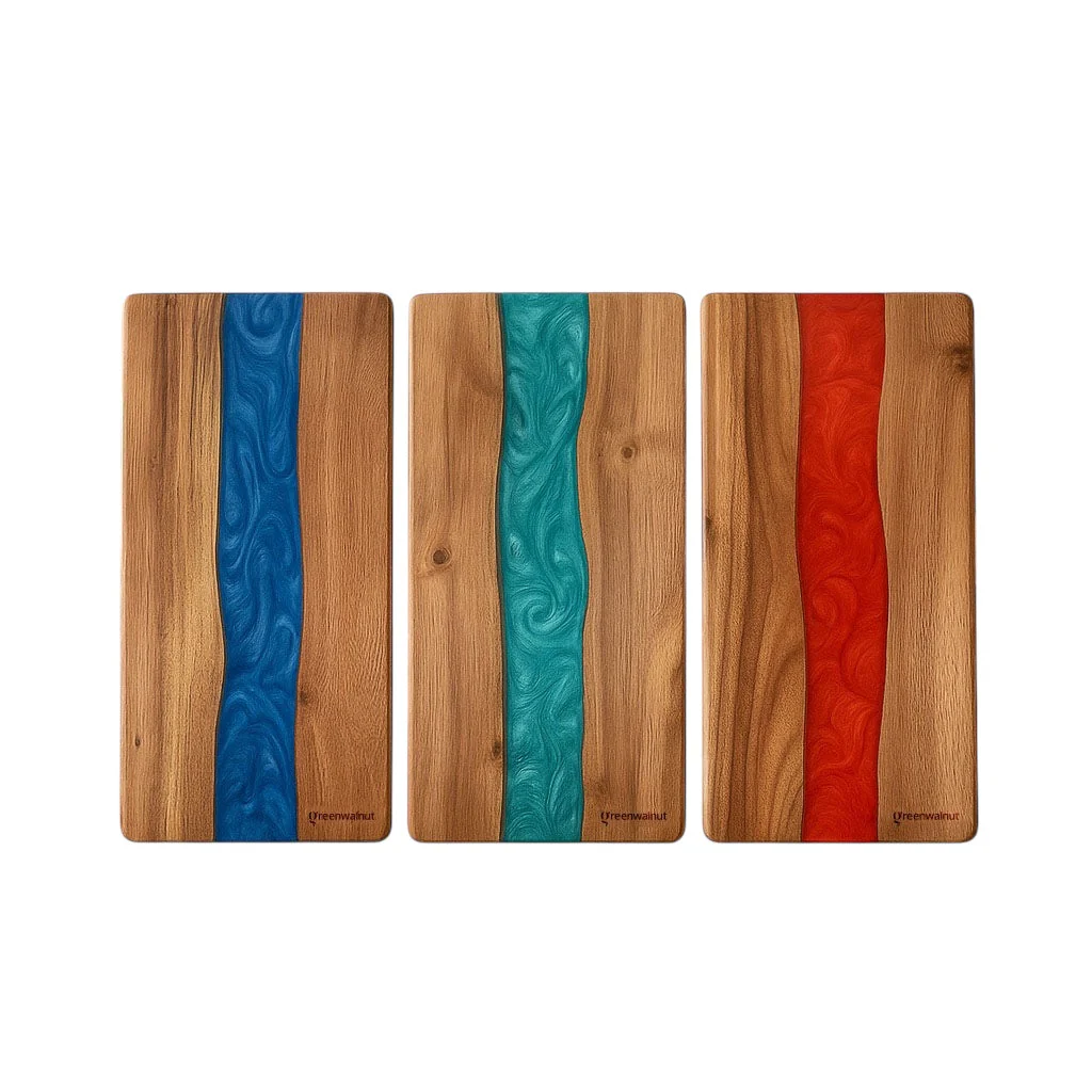 Large Acacia Resin Light Cutting Board & Charcuterie Board - Kaedas