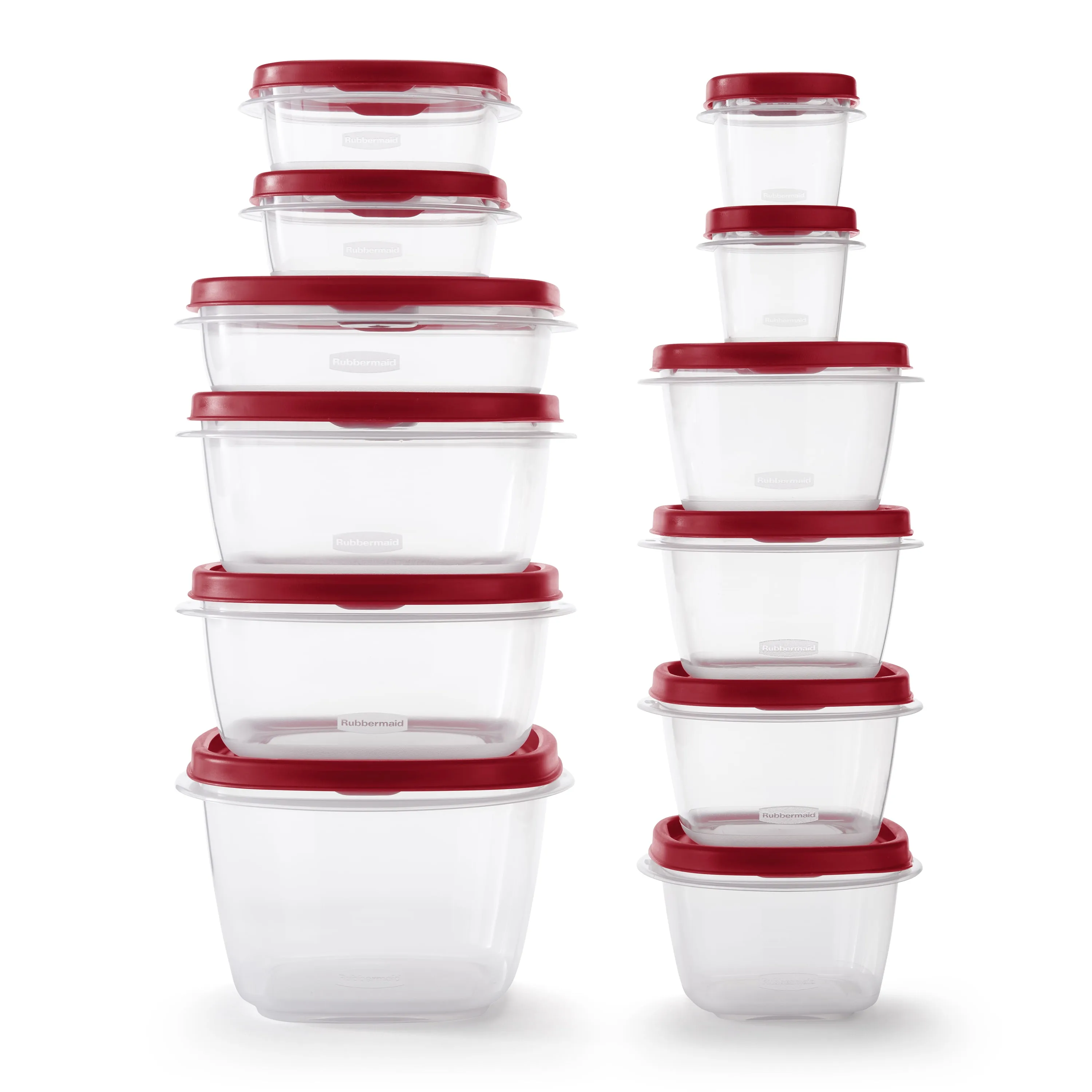 Vented Easy Find Lids Food Storage Containers - 24 Piece Set in Racer Red - Kaedas