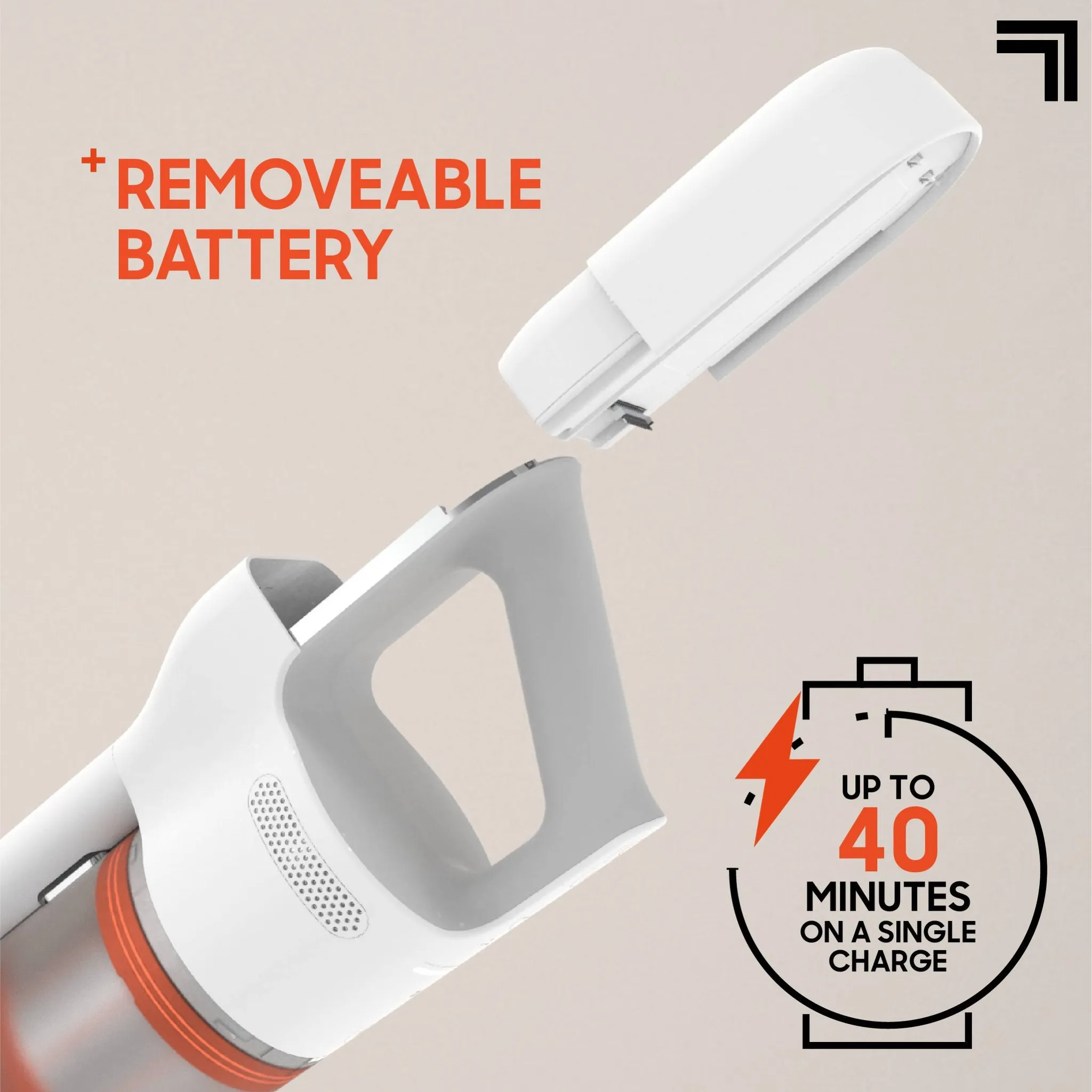 Sharper Image 2-In-1 Cordless Stick And Handheld Vacuum With HEPA Filter - White - Kaedas