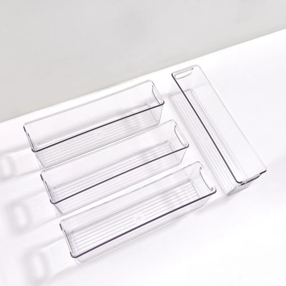 iDesign 4-Piece Recycled Plastic Kitchen Storage Organizer Bins - 16