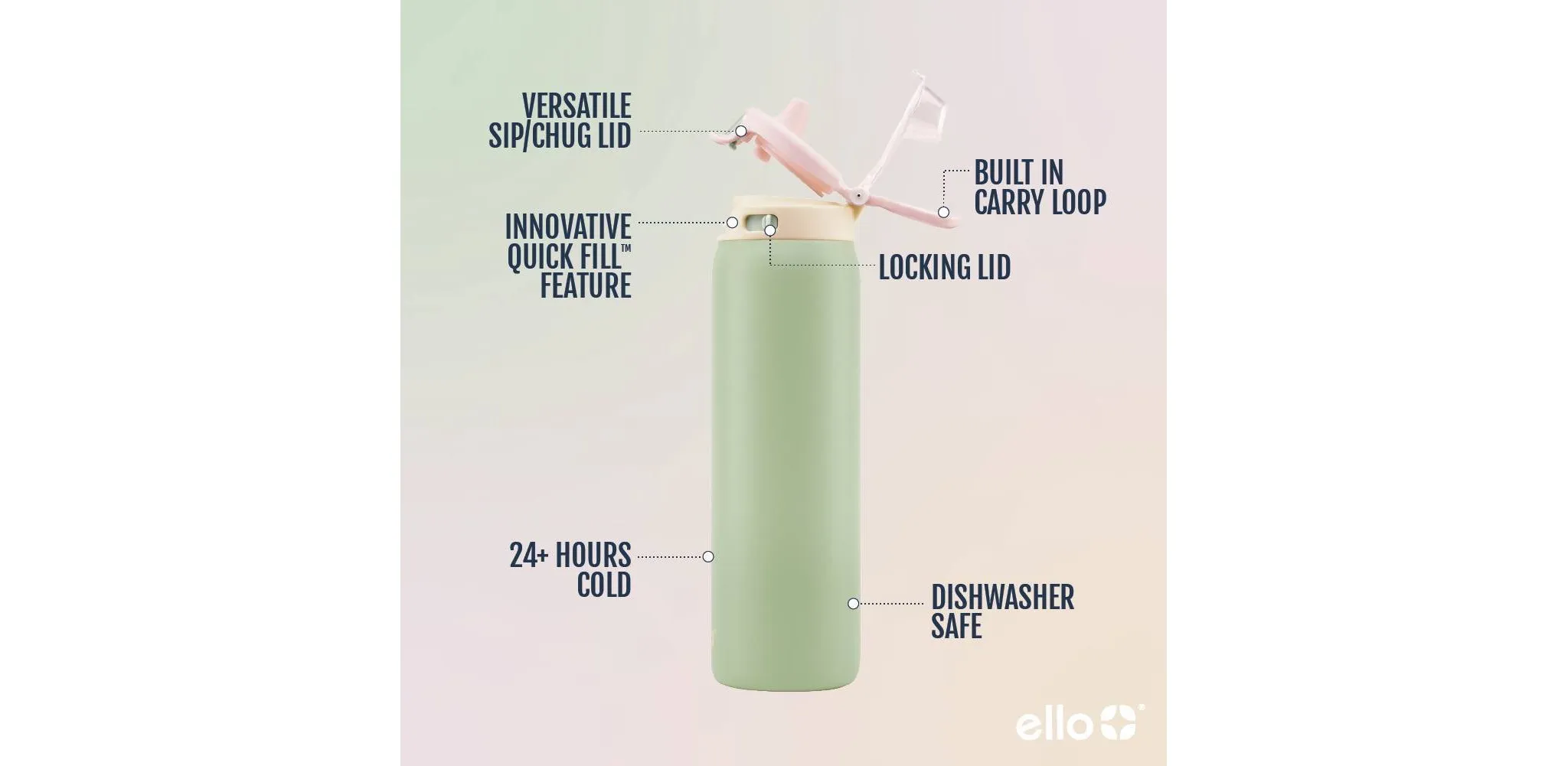 Stainless Steel Water Bottle - 22 oz - Kaedas