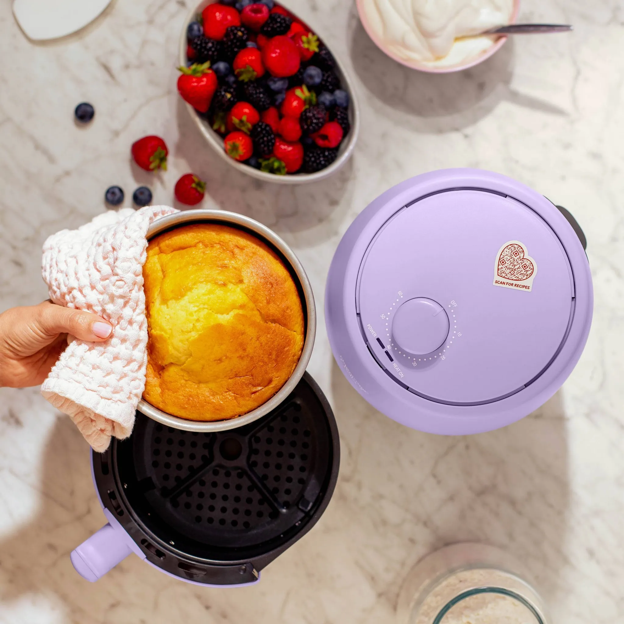 2Qt Electric  Air Fryer - Lavender - Kaedas