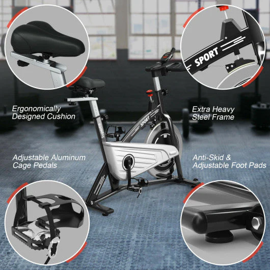 Indoor Exercise Cycling Bike With Heart Rate and Monitor - Kaedas