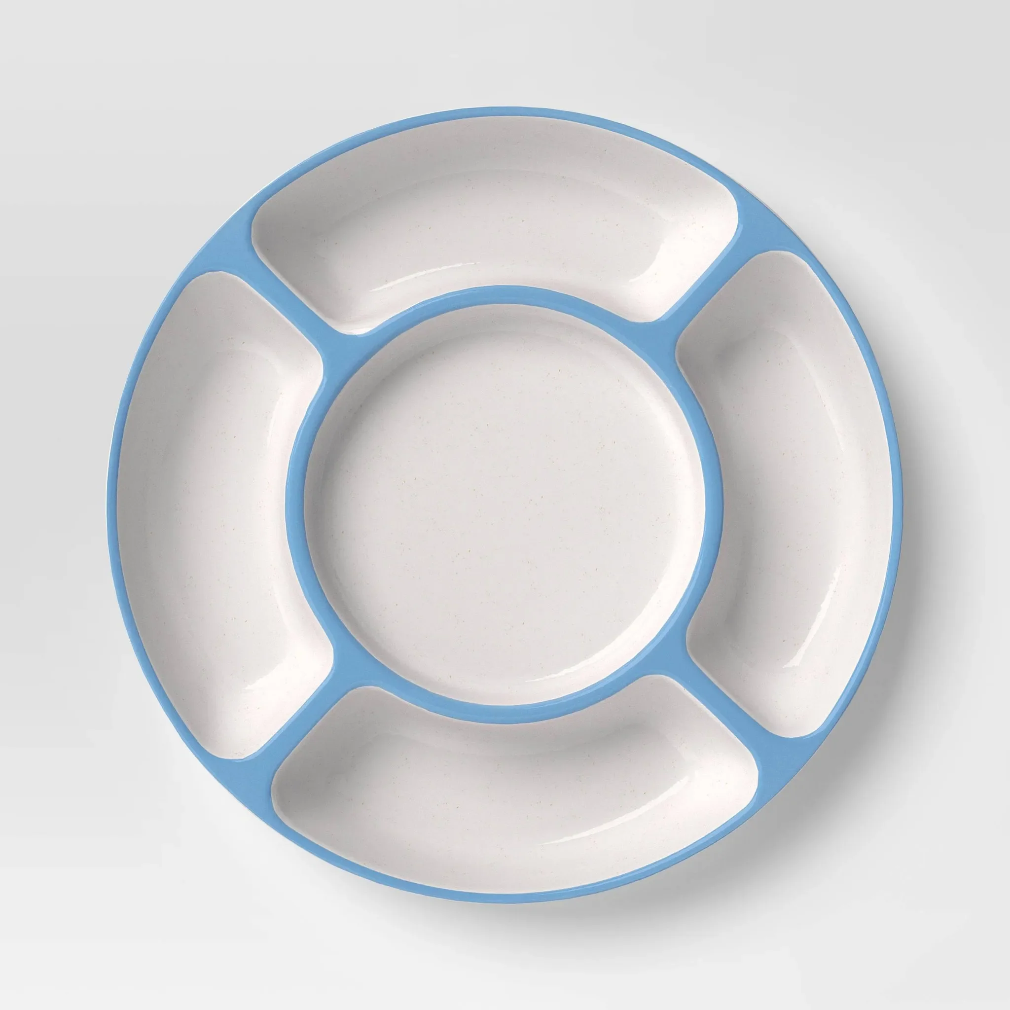 Lazy Susan Sectioned Server Blue - Kaedas