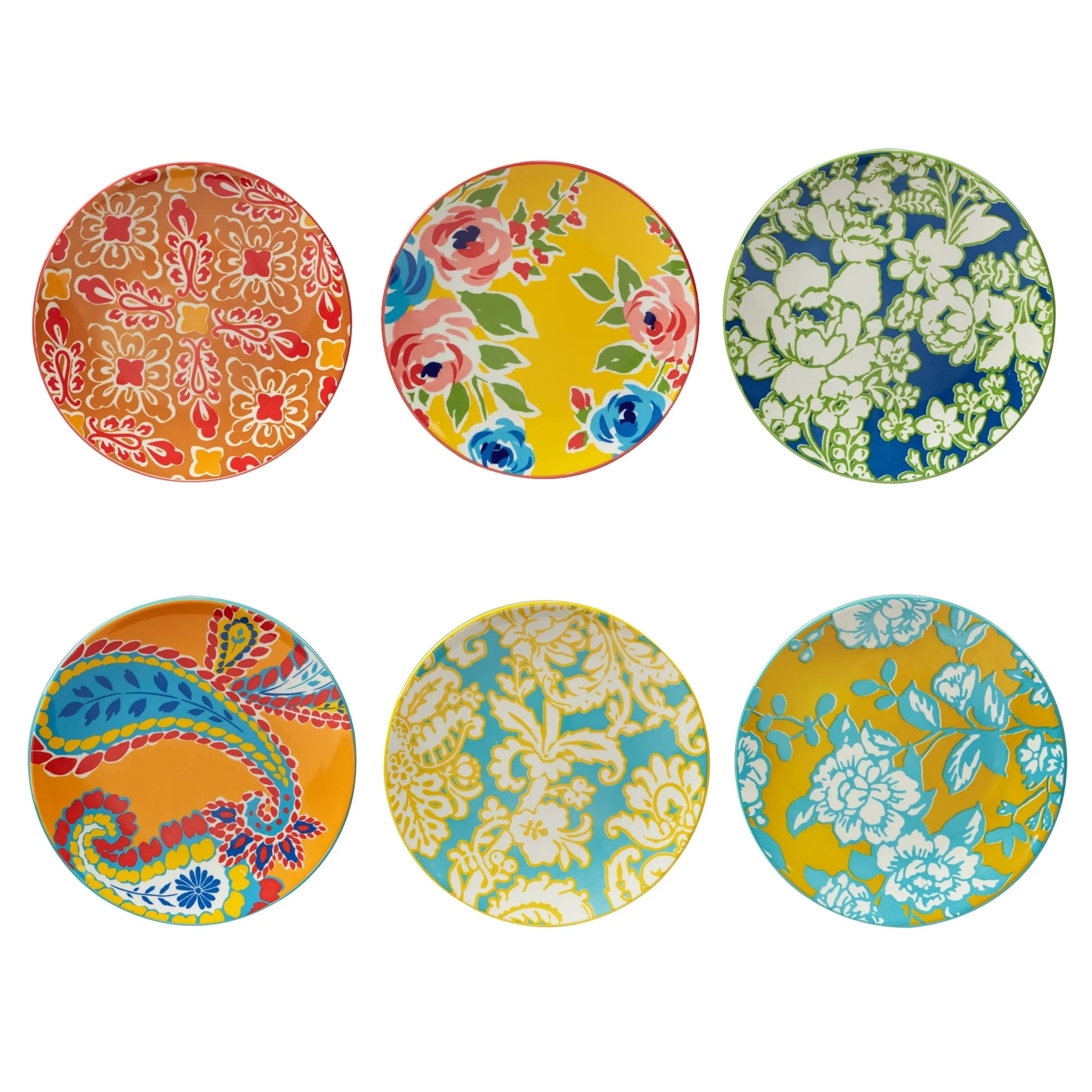 8.5-Inch Salad/Dessert Plates - 6 Assorted Designs - Kaedas