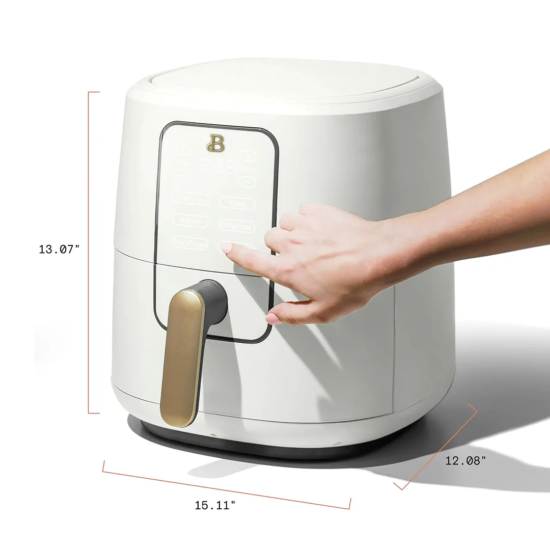 6 Qt Air Fryer with TurboCrisp Technology and Touch-Activated Display, White Icing by Drew Barrymore - Kaedas