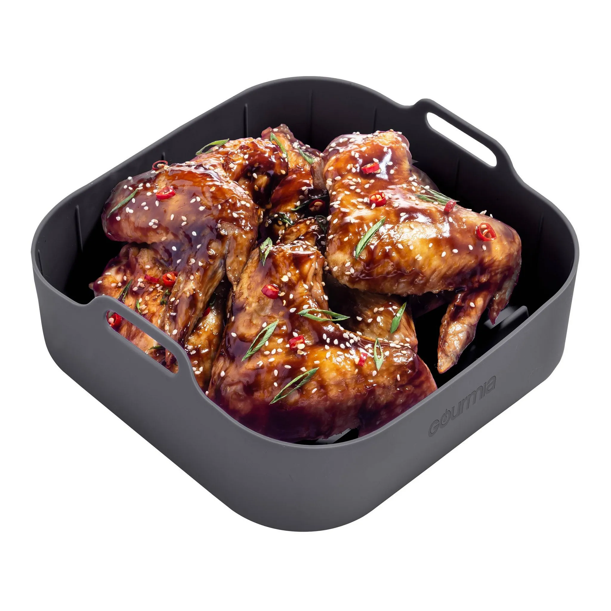 Reusable 3-Piece Silicone Air Fryer Accessory Set With Basket Liner - Kaedas