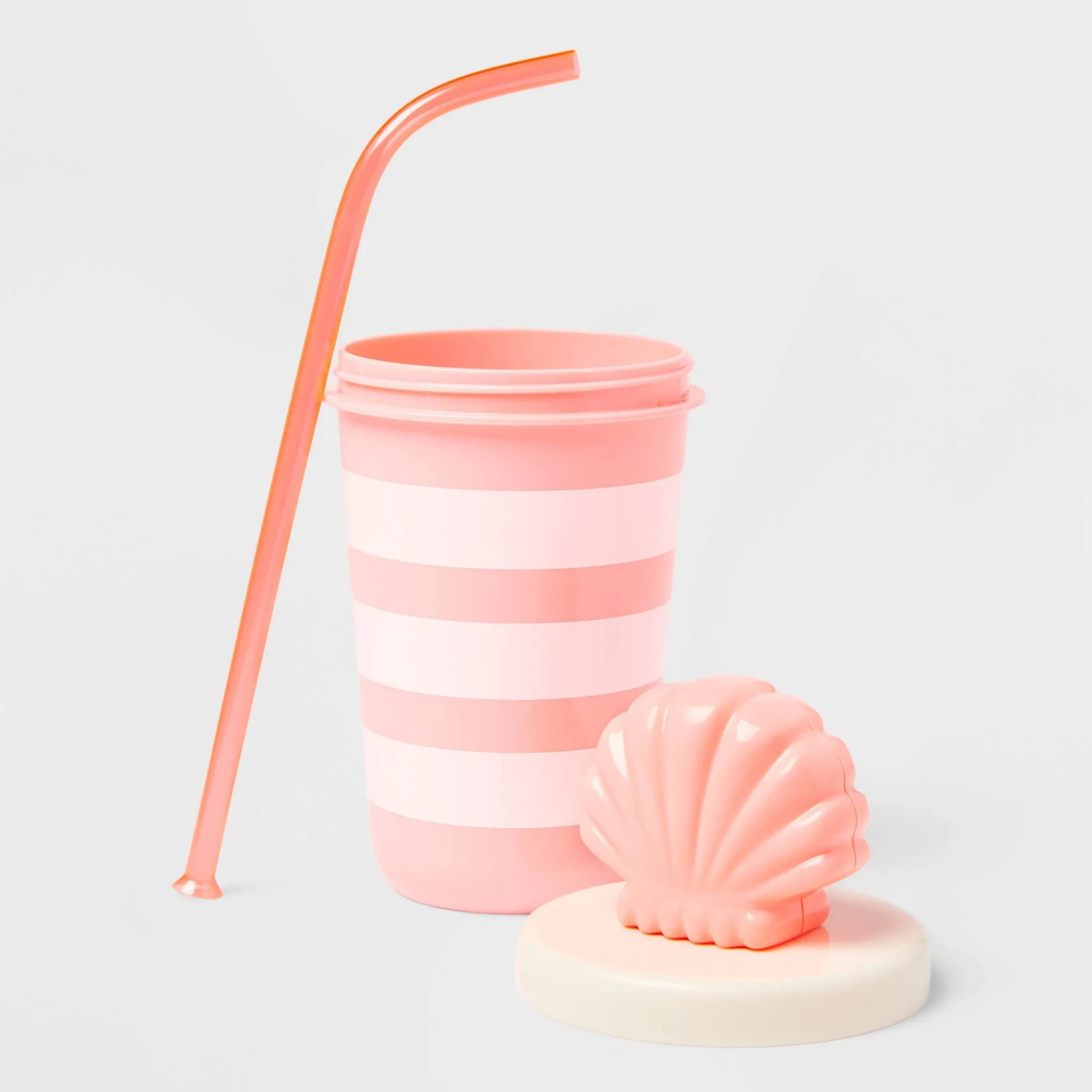 17 Fl Oz Tumbler with Figural Shell Lid - Pink - Kaedas