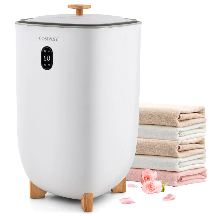 35L Large Home Towel Warmer Bucket With Auto Shut-Off Function-White - Kaedas