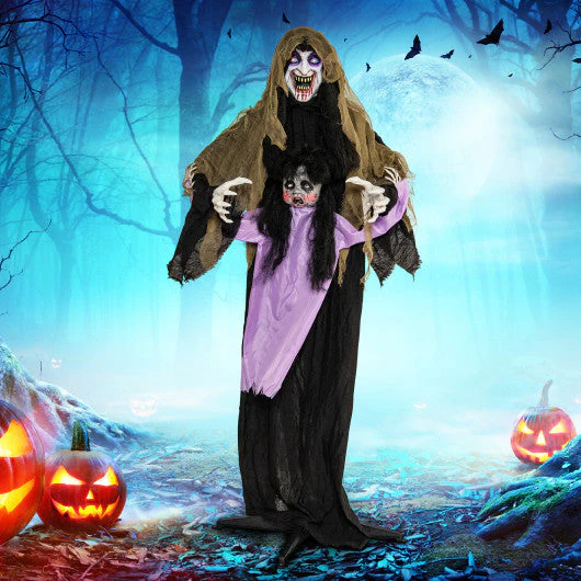 Lighted and Animated Halloween Decoration Outdoor Vampire With LED for Yard Lawn - Kaedas