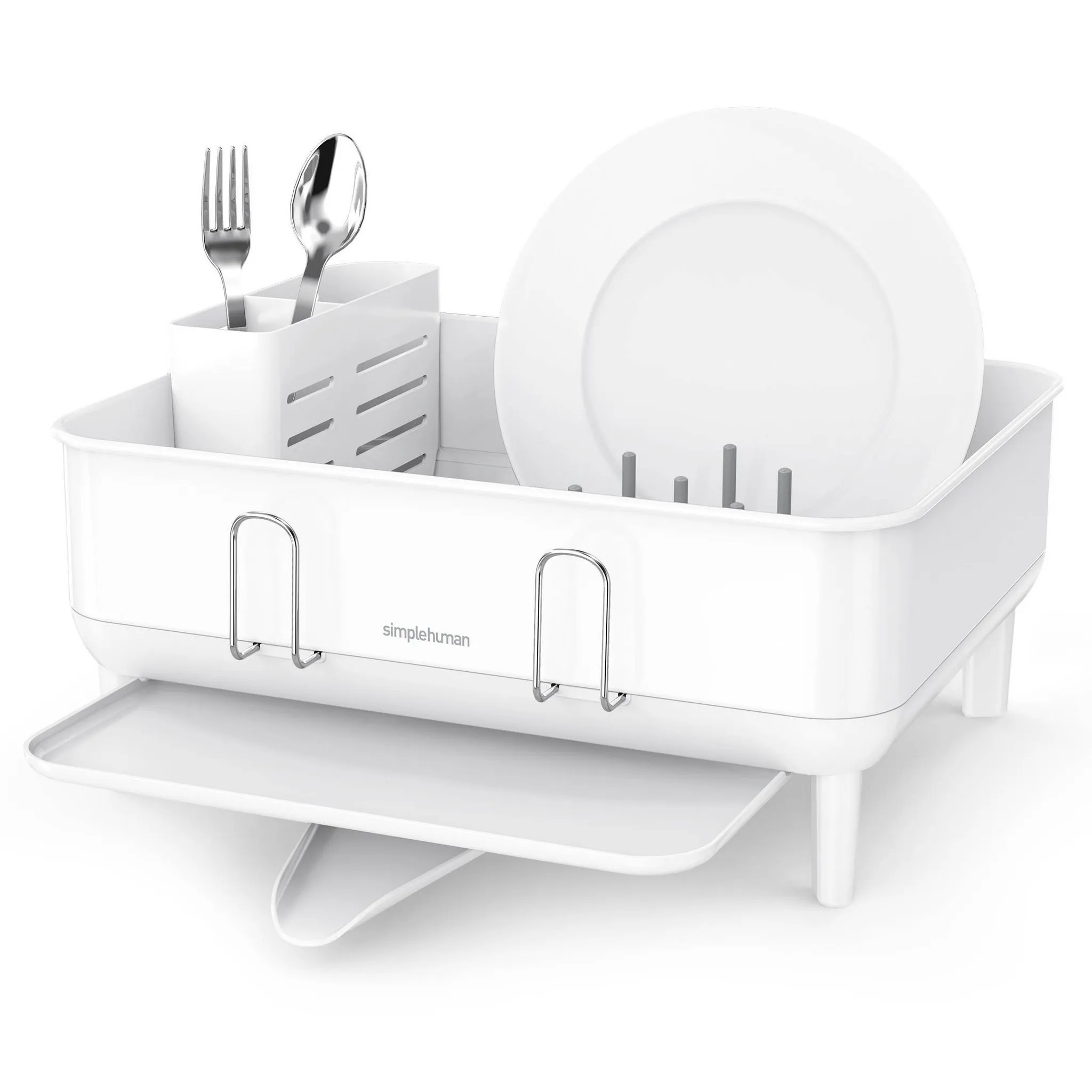 Compact Kitchen Dish Drying Rack with Swivel Spout - Kaedas
