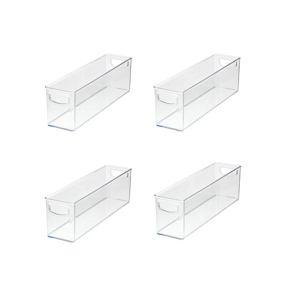 iDesign 4-Piece Recycled Plastic Kitchen Storage Organizer Bins - 16