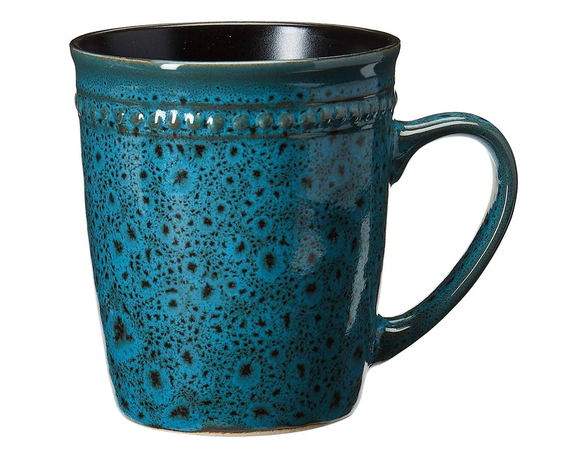 16pc Stoneware Lagoon Dinnerware Set Blue - : Microwave & Dishwasher Safe, Service for 4, Includes Plates & Mugs - Kaedas