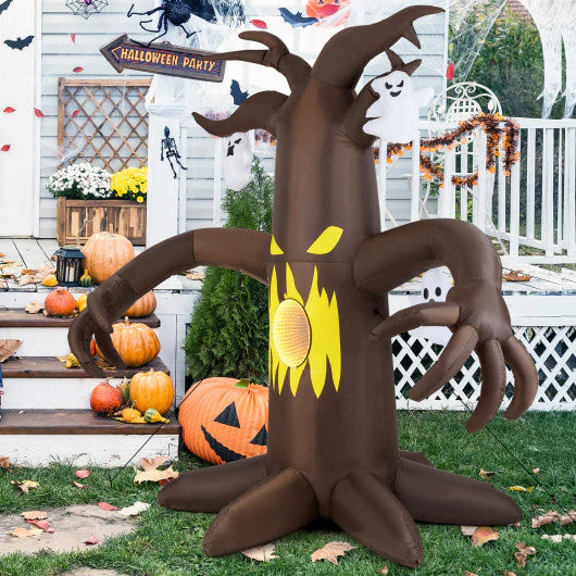 7.8 Feet Halloween Inflatables Scary Dead Tree Halloween Decoration With Ghost - Kaedas