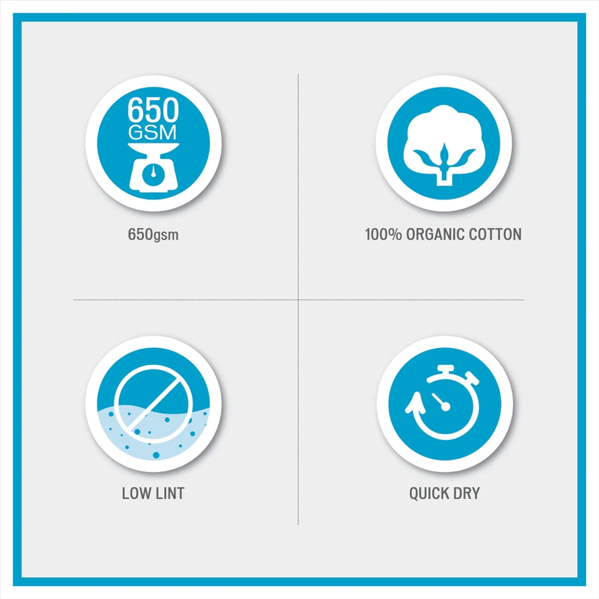 6pc Organic Cotton Bath Towel Set - Kaedas