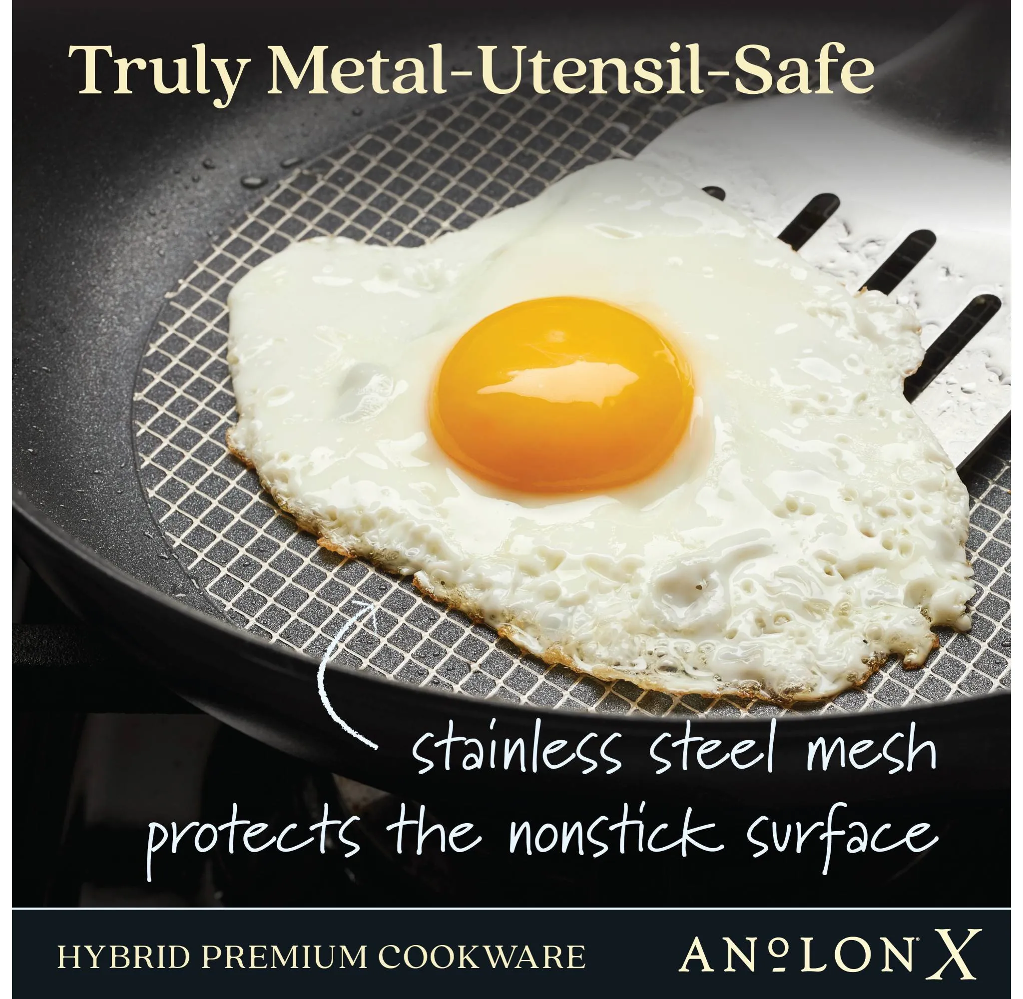 Anolon X Hybrid Nonstick Frying Pan with Helper Handle - 12