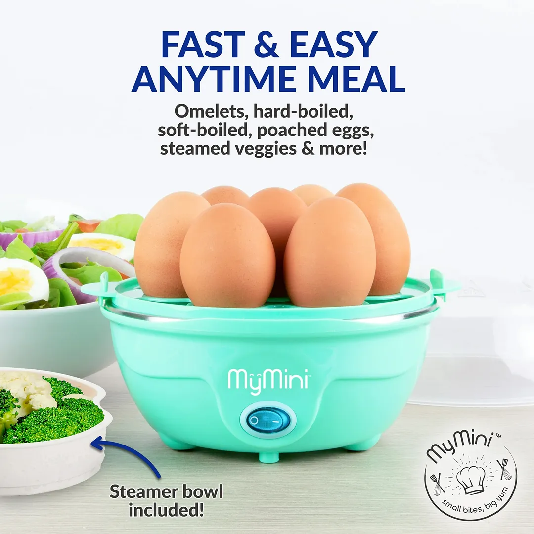 MyMini Premium 7-Egg Cooker, Teal - Kaedas