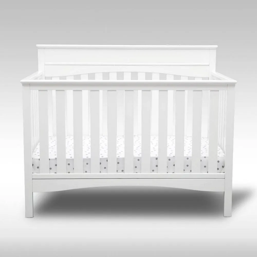Delta Children Skylar 6-in-1 Convertible Crib - Bianca White - Kaedas