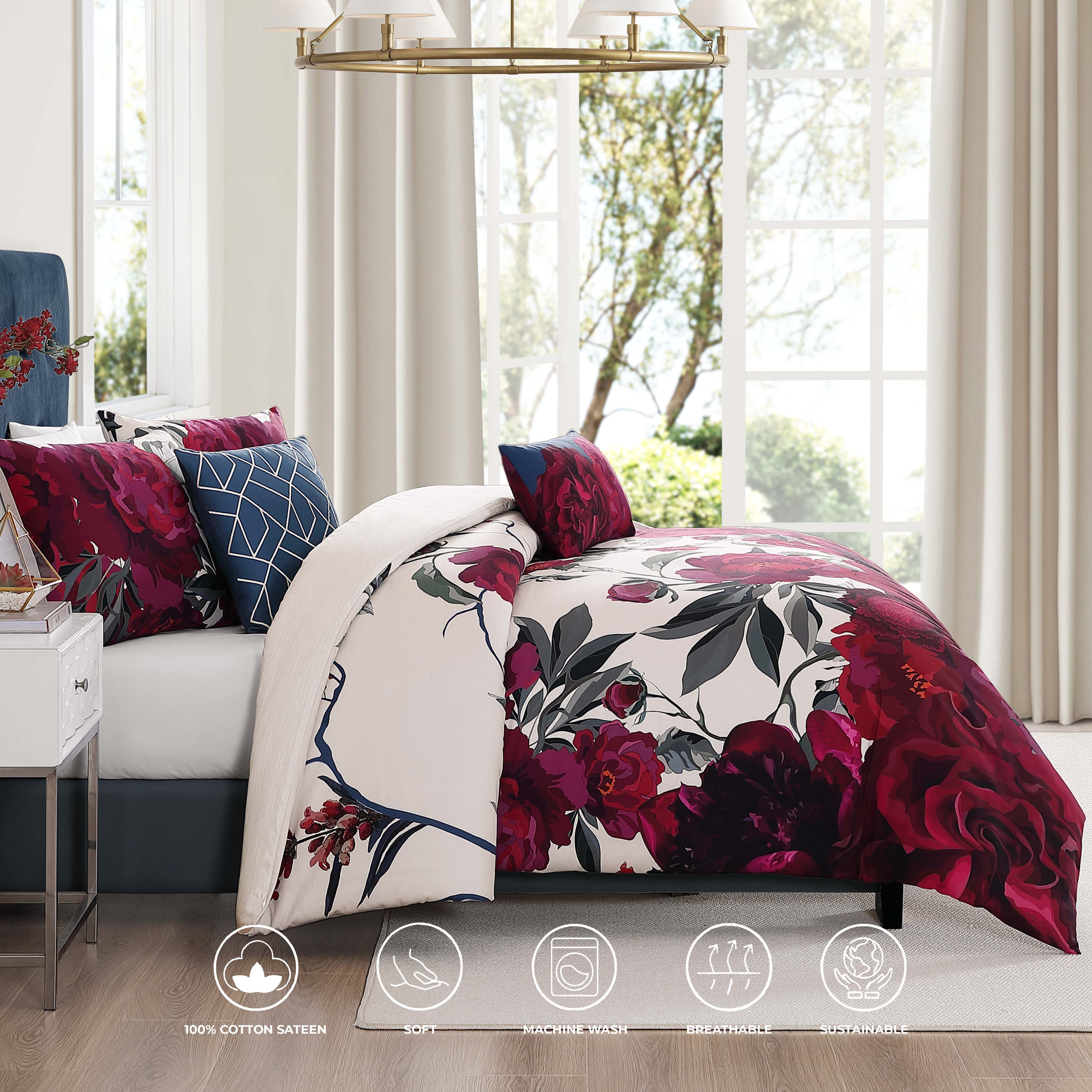 Bebejan Zinnia 5 Piece Reversible Comforter Set - Kaedas