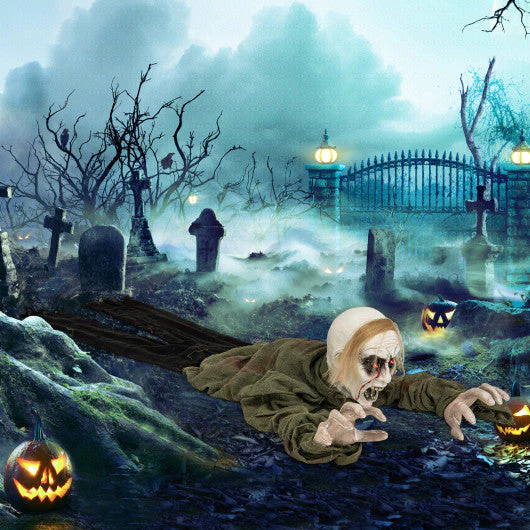 Halloween Groundbreaker Climbing Zombie With Light Up Eyes and Creepy Sound - Kaedas
