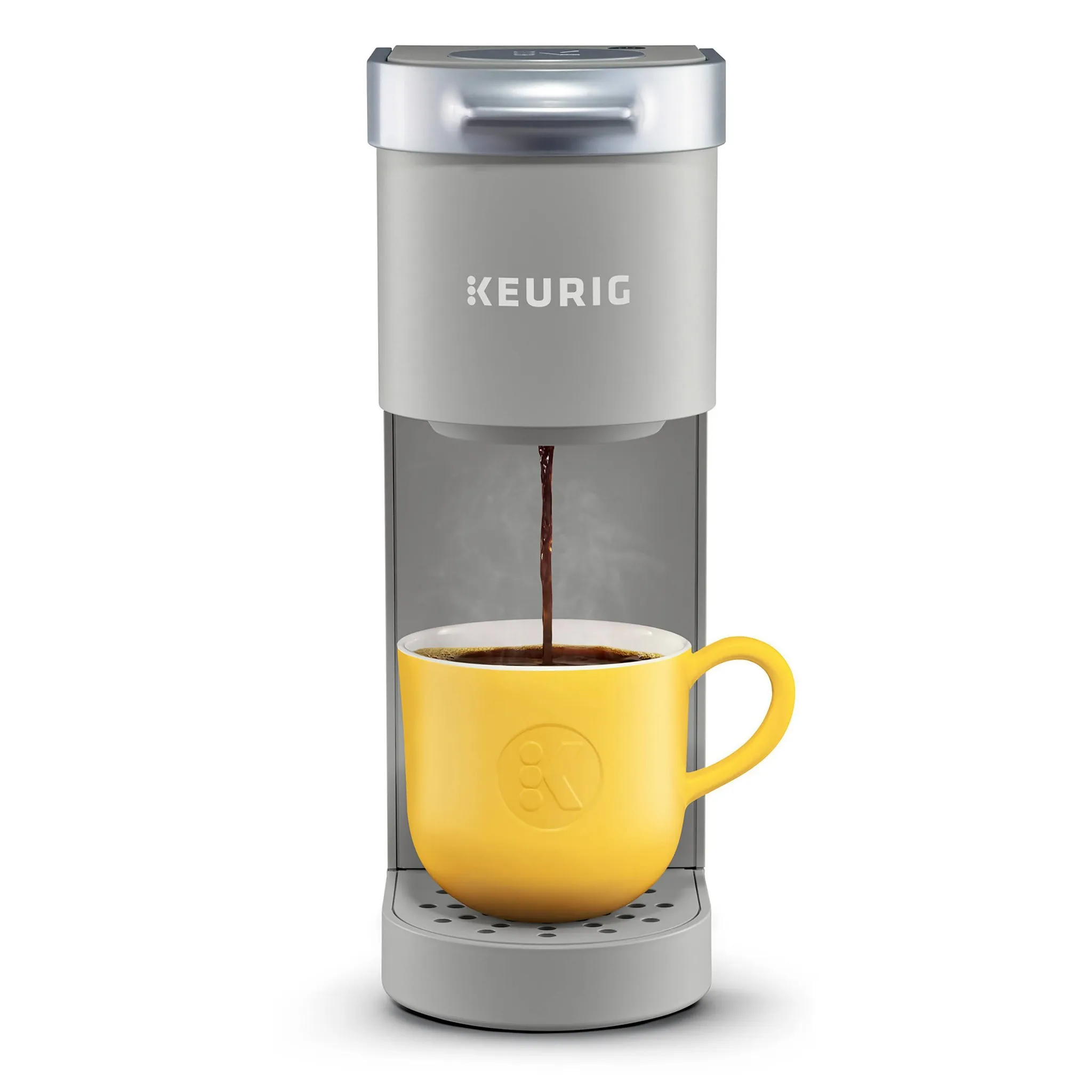 Keurig K-Mini Single-Serve K-Cup Pod Coffee Maker - Gray: Compact, 12 oz Capacity, Automatic Shut-Off, Cord Storage - Kaedas