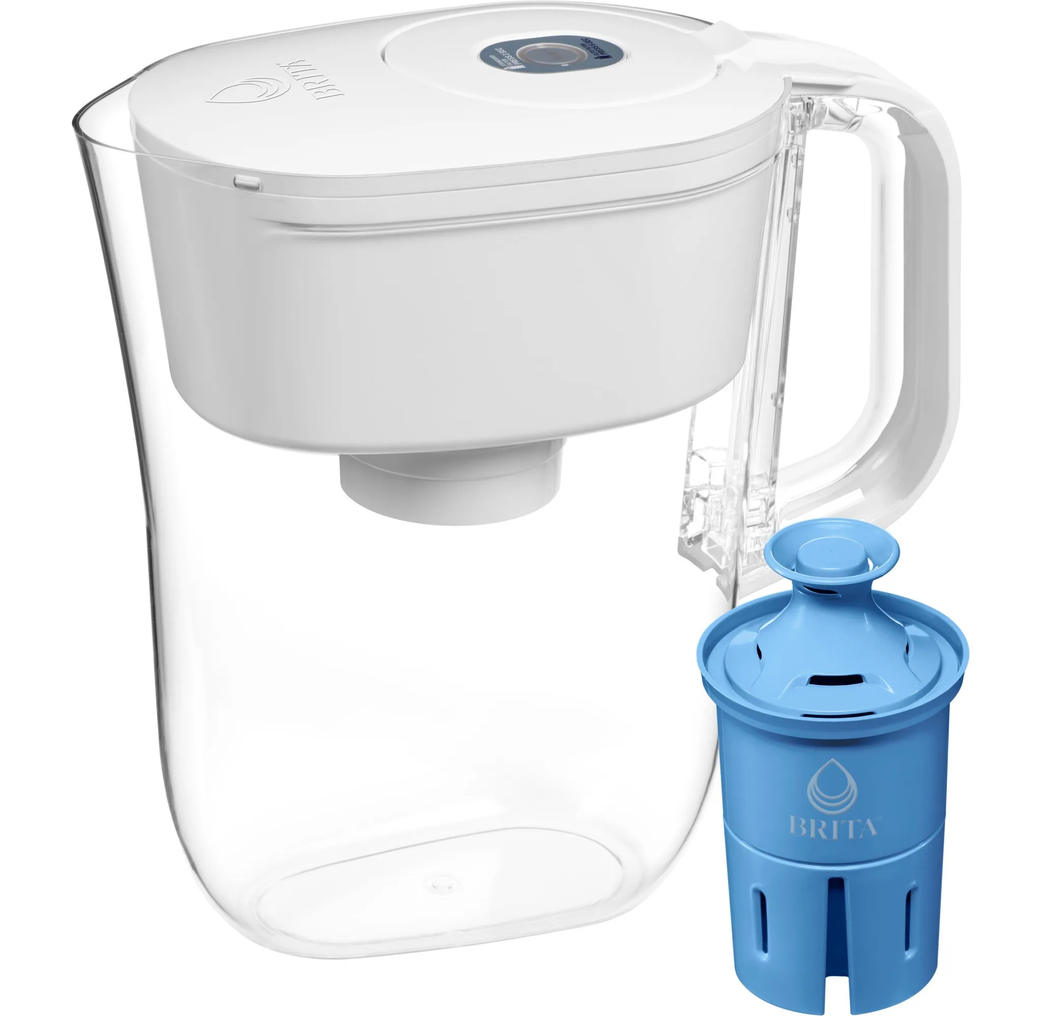 6 Cup Denali Water Pitcher Dispenser with Elite Water Filter - White - Kaedas
