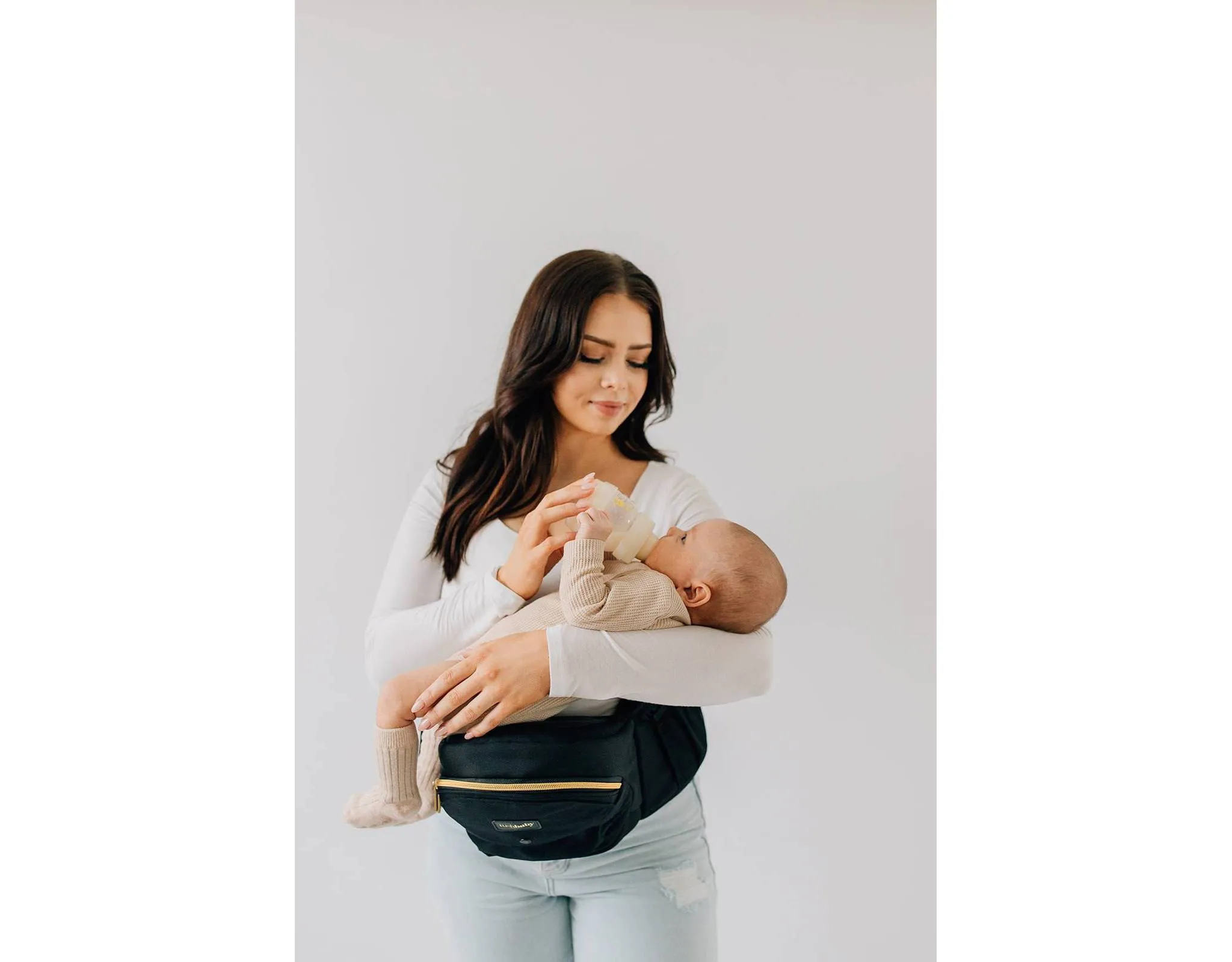 Hip Seat Baby Carrier - Black/Gold - Kaedas