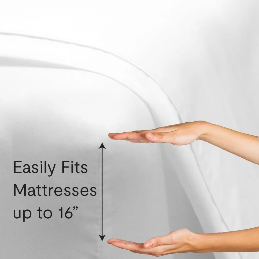 Jennifer Adams Eternal King Sheet Set - Luxurious White Bedding - Kaedas