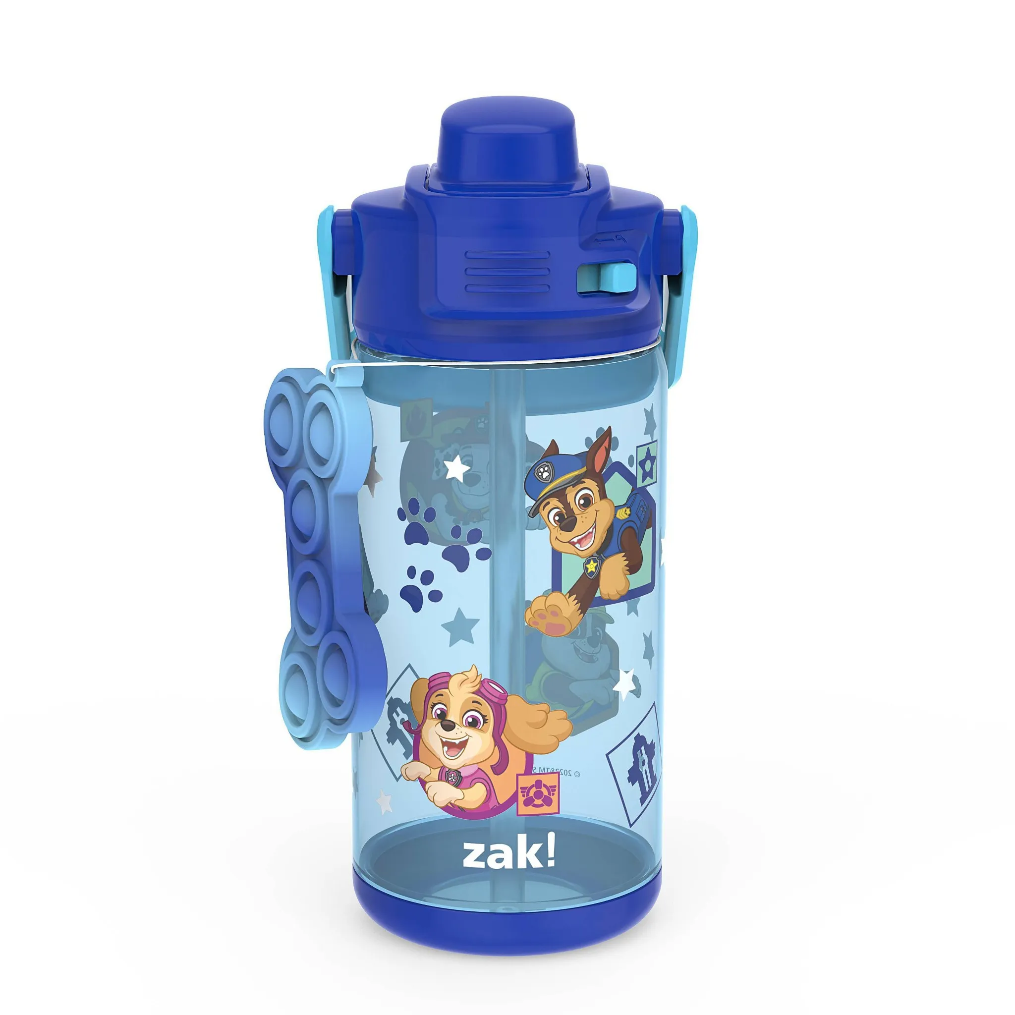 16 fl oz Kids Straw Water Bottle - Blue - Kaedas