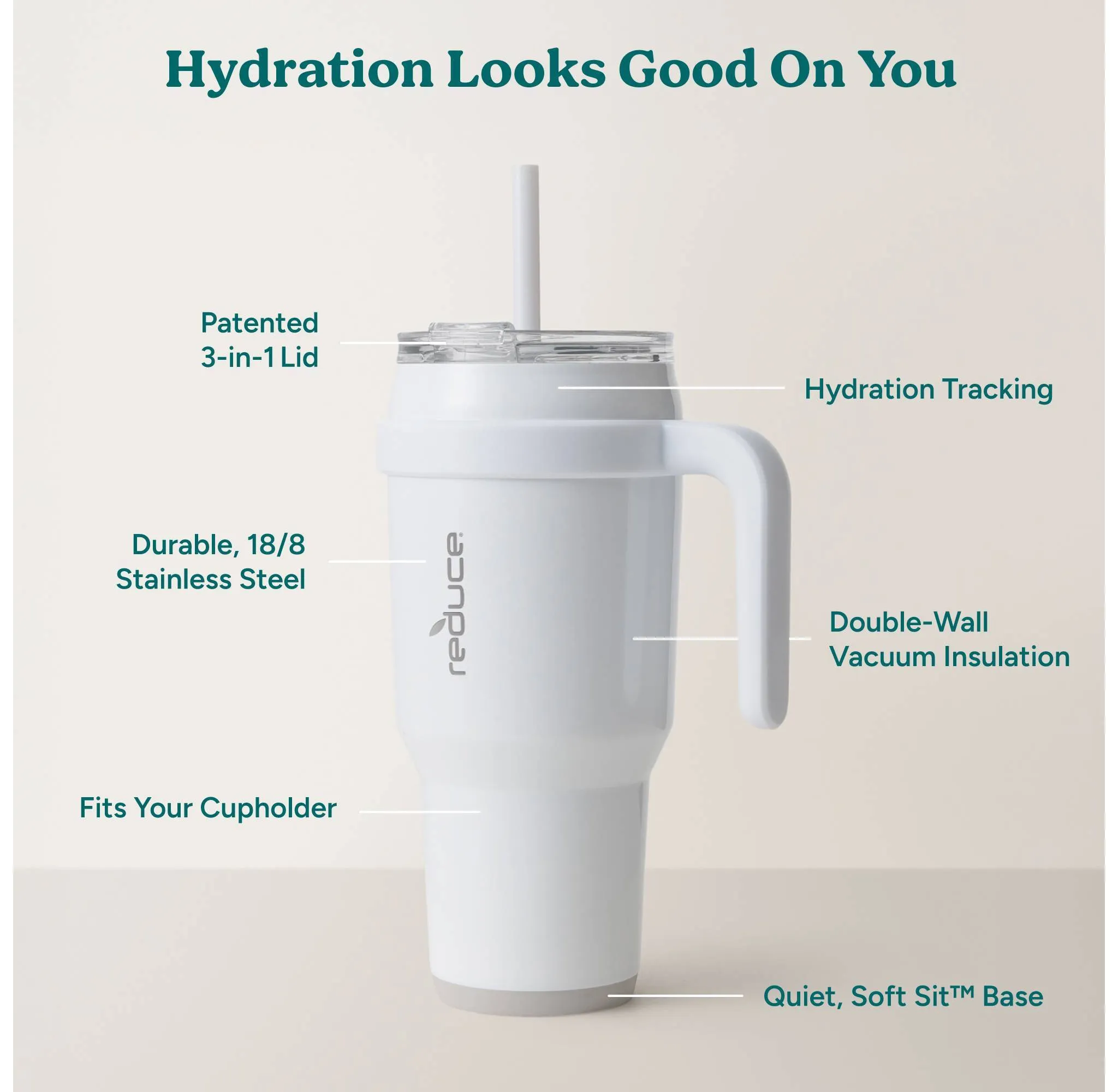 40oz Cold1 Vacuum Insulated Stainless Steel Straw Tumbler Mug White - Kaedas