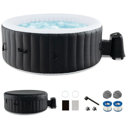 70/80 Inches Round SPA Pool Hottub With 110/130 Air Jets Electric Heater Pump-S - Kaedas