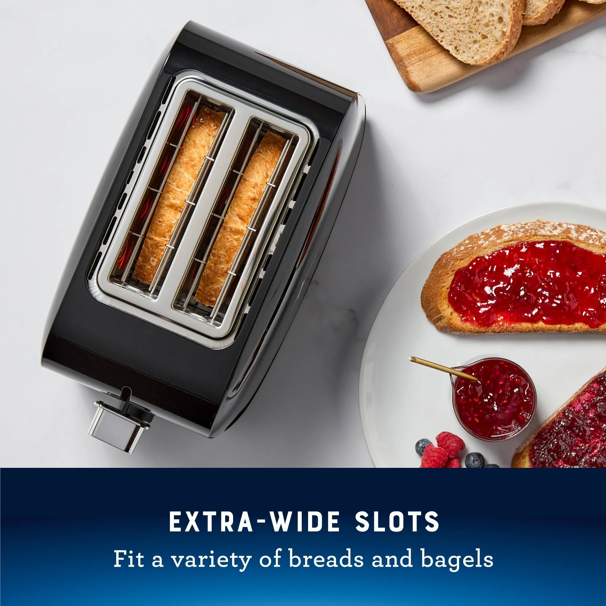 Oster 2-Slice Toaster With Extra-Wide Slots Black/Stainless Steel - Kaedas