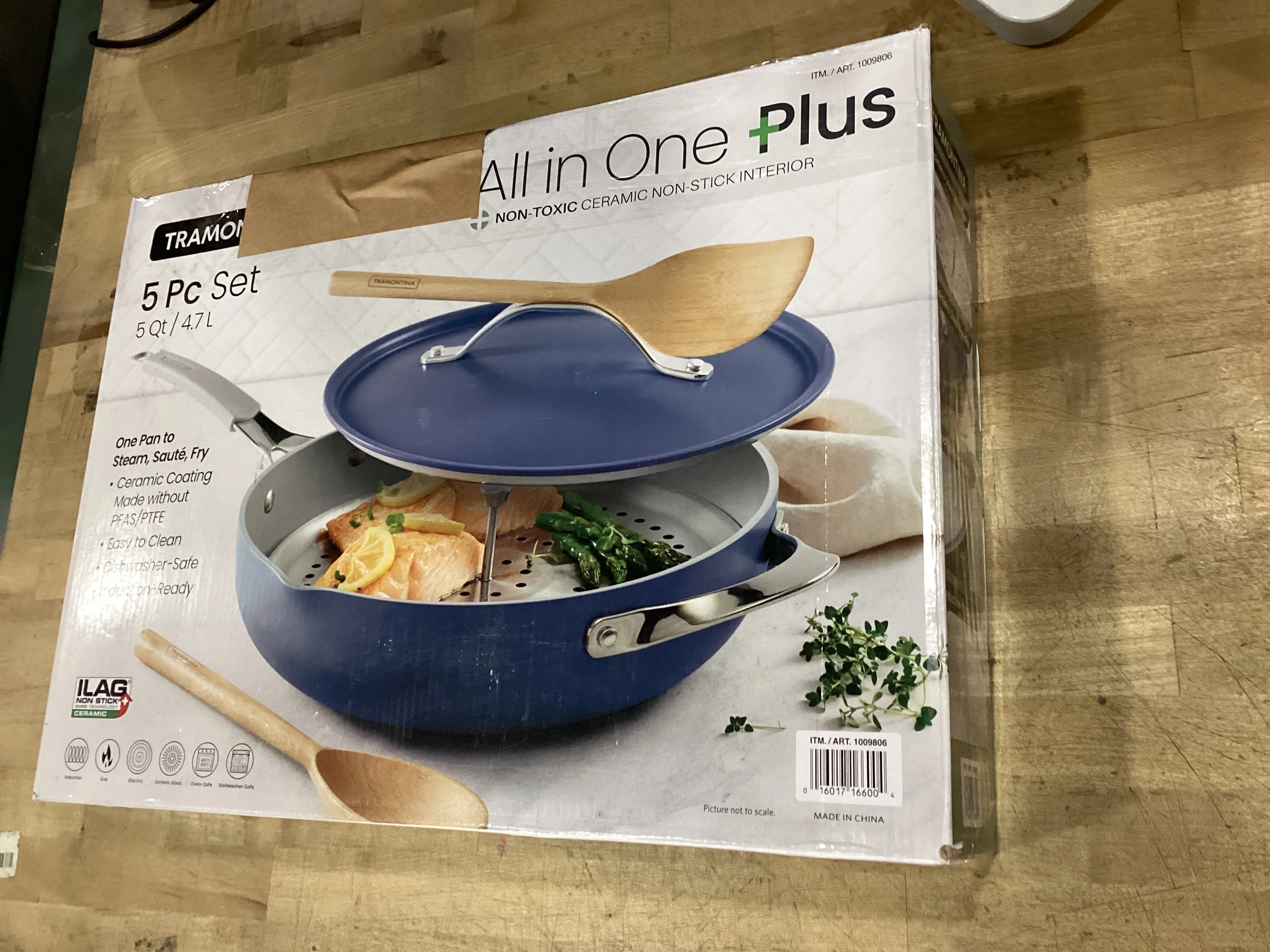 Tramontina 5-Quart All-in-One Pan, Blue (See Description) - Kaedas