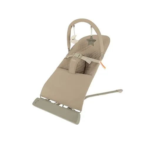 Baby Bouncer Soothing Vibration, Music, and Portable Design in Beige! - Kaedas