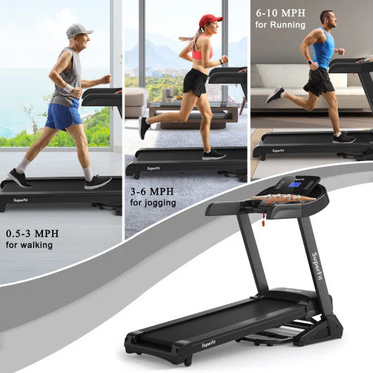 3.75HP Electric Folding Treadmill With Auto Incline 12 Program APP Control - Kaedas